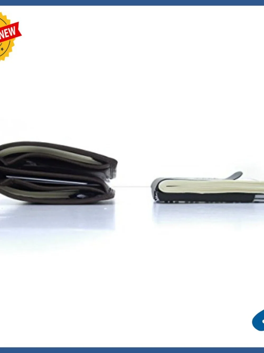 Slim Stainless Steel Money Clip with Card Holder, Ultra Thin Design